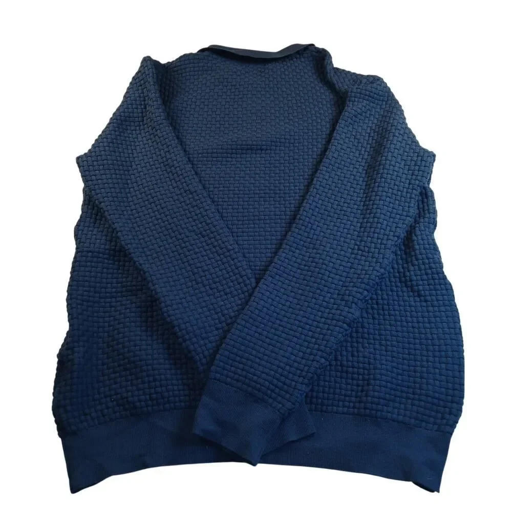 Coofandy Mens Royal Blue 3-Button Sweater - Size XL
